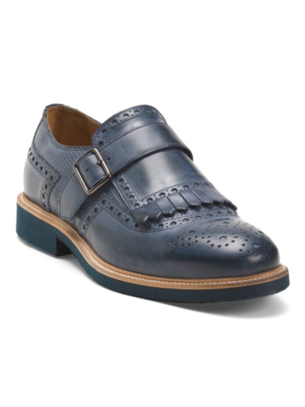 SOLDINI Men's Made In Italy Leather Wingtip Dress Loafers